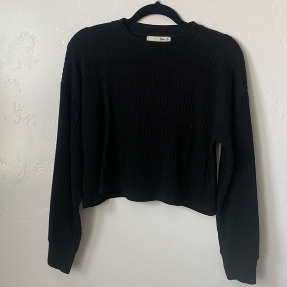 Wilfred Sweaters - Wilfred Free | Black Ribbed Long Sleeve Sweater